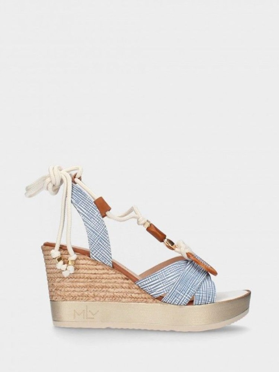 Calcado POLY | Sandalias Azuis Para Mulher Poly32