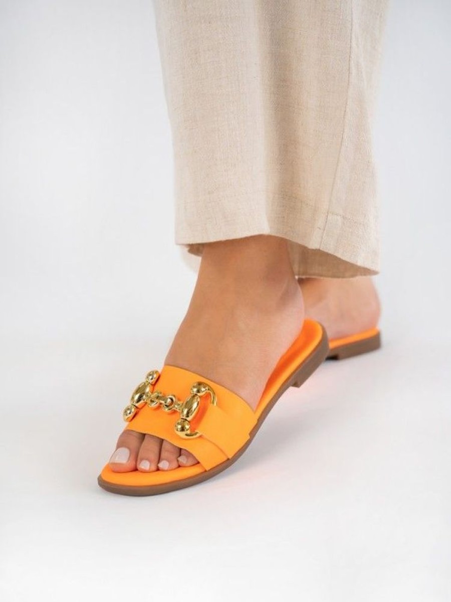 Calcado LUCA | Chinelo Neon Laranja Salto Raso Luca 10